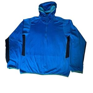 Merrell Mens‎ Jacket Large Half Zip Pullover Blue Select Wick Lightweight